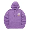 Barevná ležérní série Bunda s kapucí a zipem „Purple White“