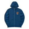 Barevná ležérní série Letter Zip-up Hooded Jacket „Blue Orange“