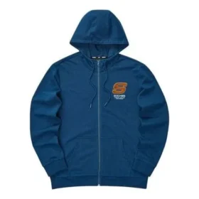Barevná ležérní série Letter Zip-up Hooded Jacket „Blue Orange“