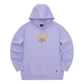 Barevná ležérní série mikina s potiskem písmen „Purple Yellow“