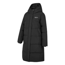 Dlouhá péřová bunda s potiskem loga BASIC „Black“