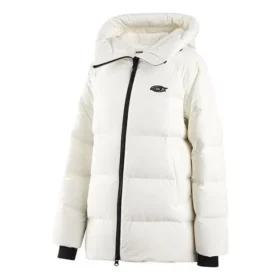 Dlouhá péřová bunda s potiskem loga SKX „White Black“