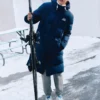 Dlouhá péřová bunda z řady Lifestyle „Blue“