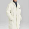 Dlouhá péřová bunda z řady Lifestyle „White“