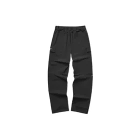 Elastické sportovní kalhoty s vysokým pasem a potiskem písmen „Black Olive Green“