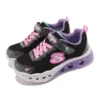 Flutter Heart Lights „Black Purple Pink“