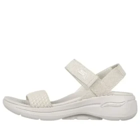 Go Walk 5 Arch Fit leštěné sandály „White“