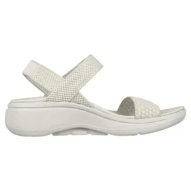 Go Walk 5 Arch Fit leštěné sandály „White“