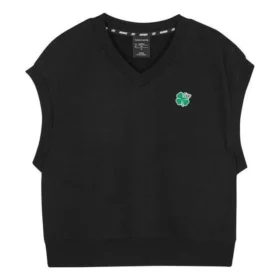 Grafické ležérní tričko bez rukávů „Black“