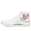 James Goldcrown x Skechers New Moon High-Top plátěné boty bílé