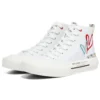 James Goldcrown x Skechers New Moon High-Top plátěné boty bílé