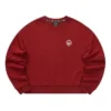 Jednobarevná volná mikina s kulatým výstřihem „Burgundy“