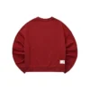 Jednobarevná volná mikina s kulatým výstřihem „Burgundy“