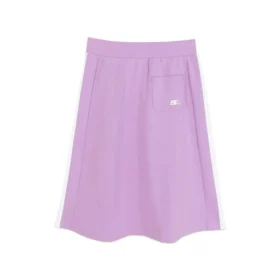 Kontrastní patchworková sukně s potiskem loga v pase „Purple“
