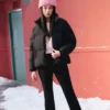 Krátká péřová bunda z řady Lifestyle „Black“