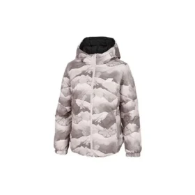 Lehká teplá oboustranná péřová bunda „Black Grey Purple“