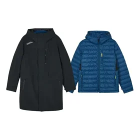 Ležérní bunda 2 v 1 s kapucí „Black Blue“