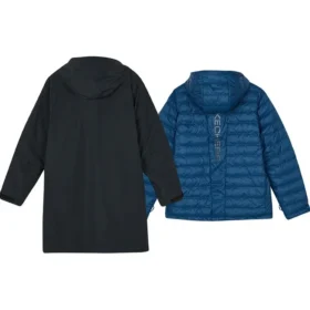Ležérní bunda 2 v 1 s kapucí „Black Blue“