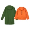 Ležérní bunda s kapucí 2 v 1 „Green Orange“