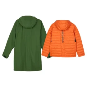 Ležérní bunda s kapucí 2 v 1 „Green Orange“