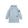 Ležérní dlouhá péřová bunda „Black Teal“