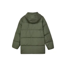 Ležérní dlouhá péřová bunda „Olive Green“