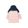 Ležérní dlouhá péřová bunda „Pink White Navy“