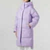 Ležérní dlouhá péřová bunda „Purple“