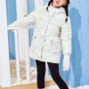 Ležérní dlouhá péřová bunda „White“
