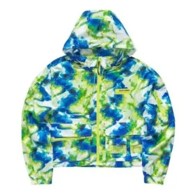 Ležérní kamuflážová bunda s kapucí „Green Blue“