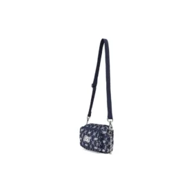 Ležérní látková taška přes rameno s nastavitelným popruhem „Navy White“