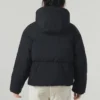 Ležérní péřová bunda s potiskem písmen „Black“