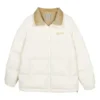Ležérní péřová bunda „White Tan“