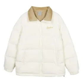 Ležérní péřová bunda „White Tan“