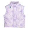 Ležérní péřová vesta „Purple White“