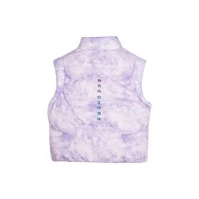 Ležérní péřová vesta „Purple White“