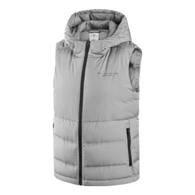 Ležérní péřová vesta s kapucí „Grey“