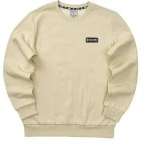 Ležérní svetr s dlouhým rukávem a potiskem loga „Beige“