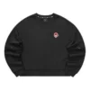 Ležérní svetr s kulatým výstřihem „Black Red“