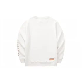Ležérní svetr s kulatým výstřihem „White“