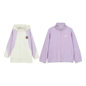 Ležérní tkaná bunda „Purple White“