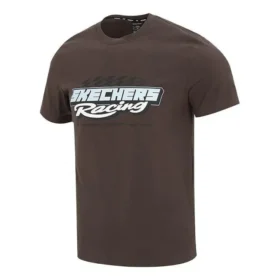 Ležérní tričko s krátkým rukávem „Brown White“