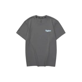 Ležérní tričko s potiskem písmen „Grey Blue“