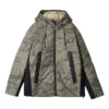 Lifestyle Series Teplá Water Repellent péřová bunda s kapucí „Olive Green Black“