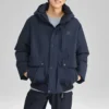 Lifestyle Series Waterproof teplá péřová bunda s kapucí „Černá“