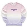 Mikina s gradientovým nápisem „Purple Pink White“