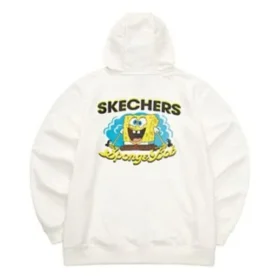 Mikina s kapucí Skechers x SpongeBob SquarePants s potiskem „White Yellow Black“