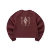 Mikina s potiskem loga „Burgundy White“