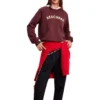 Mikina s potiskem loga „Burgundy White“