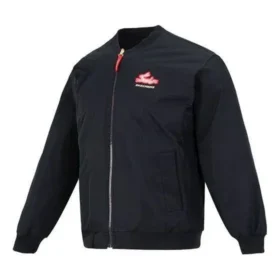 Oboustranná vyšívaná polstrovaná bunda „Black Red“